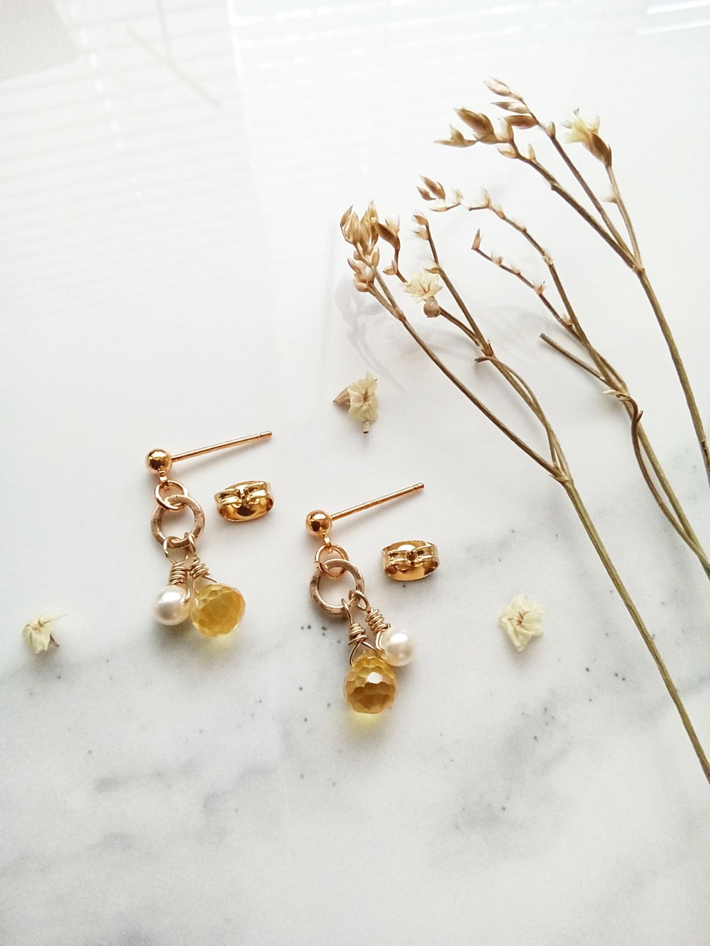 Lemon Drop Gold Filled Earrings E140035