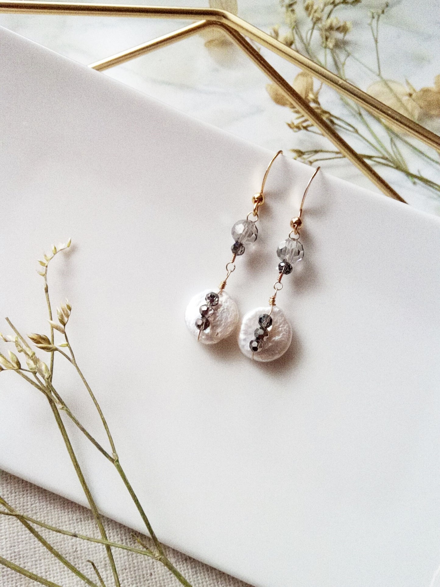 Baroque Pearl Gold Filled Earrings E140039