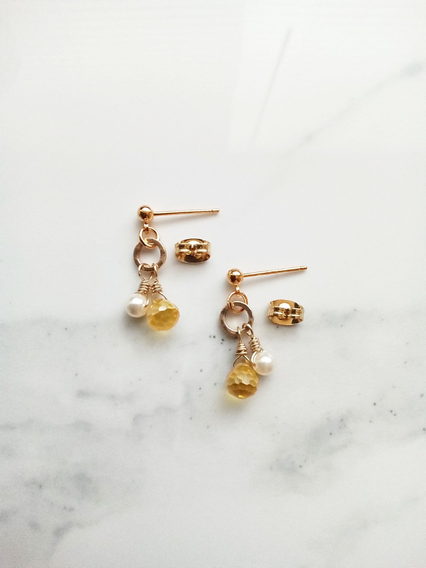 Lemon Drop Gold Filled Earrings E140035