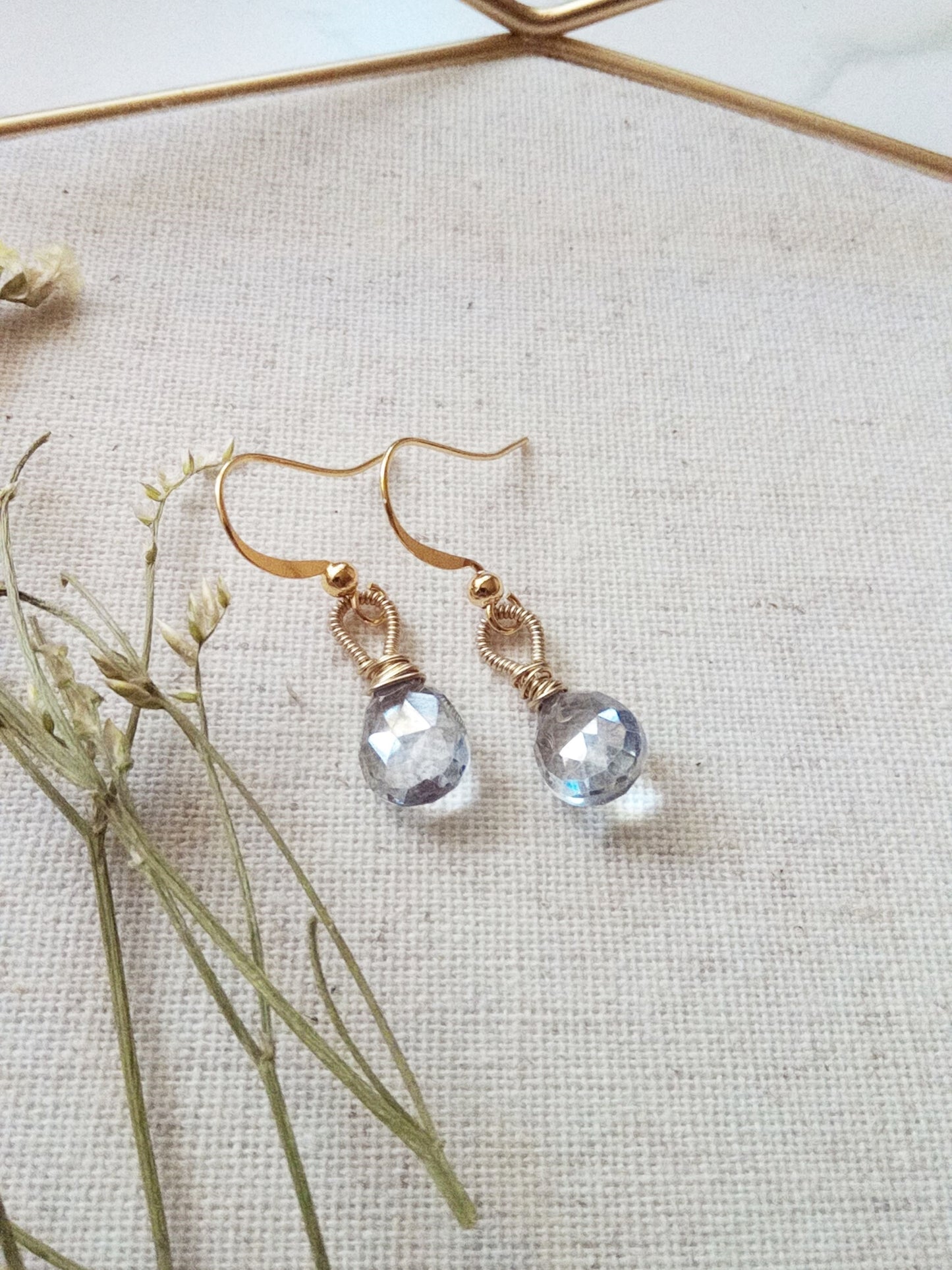 Something Blue Mystic Topaz Gold Filled Earrings E140020