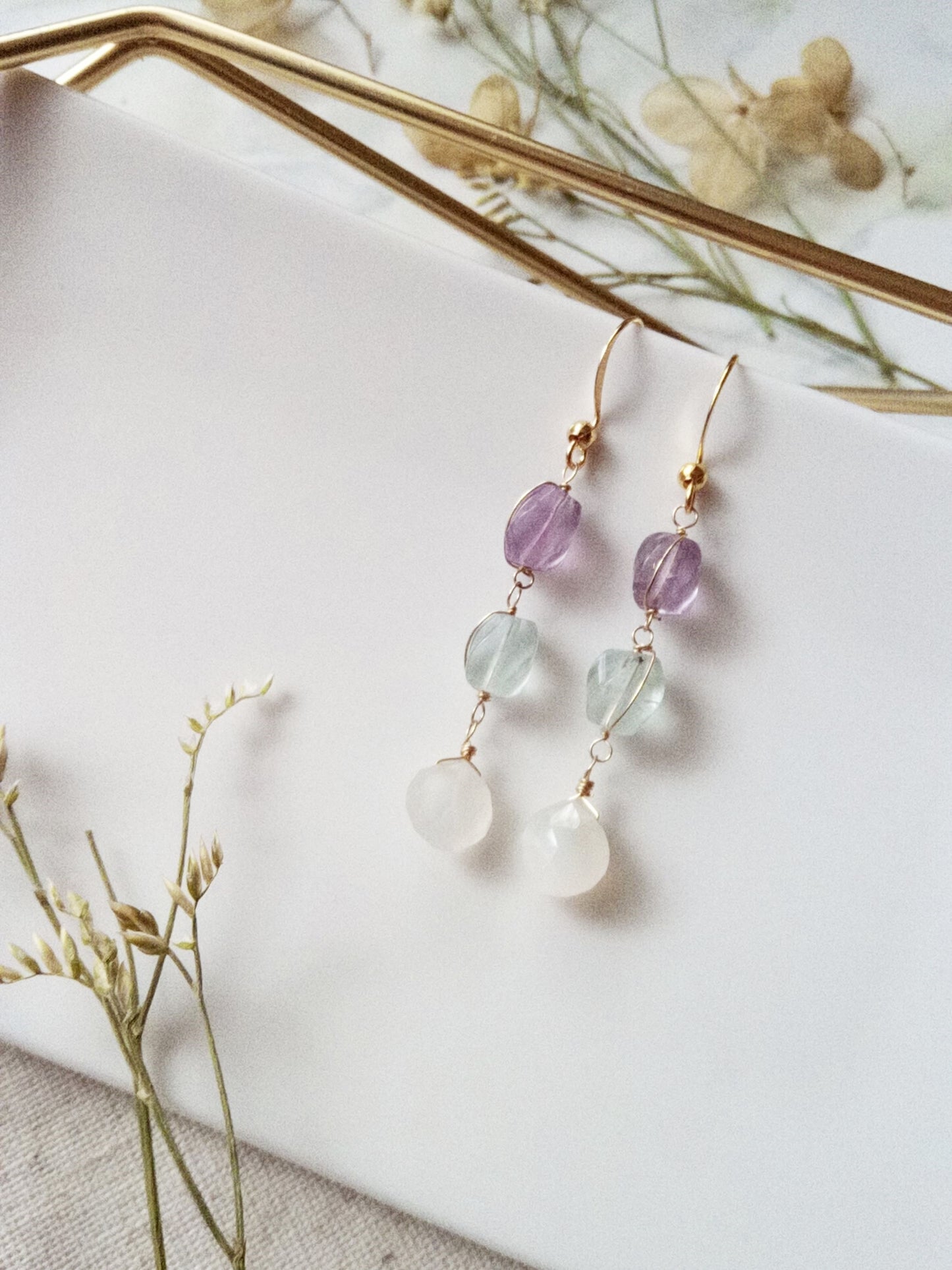 Sugar Candy Gemstone Gold Filled Earrings E140042