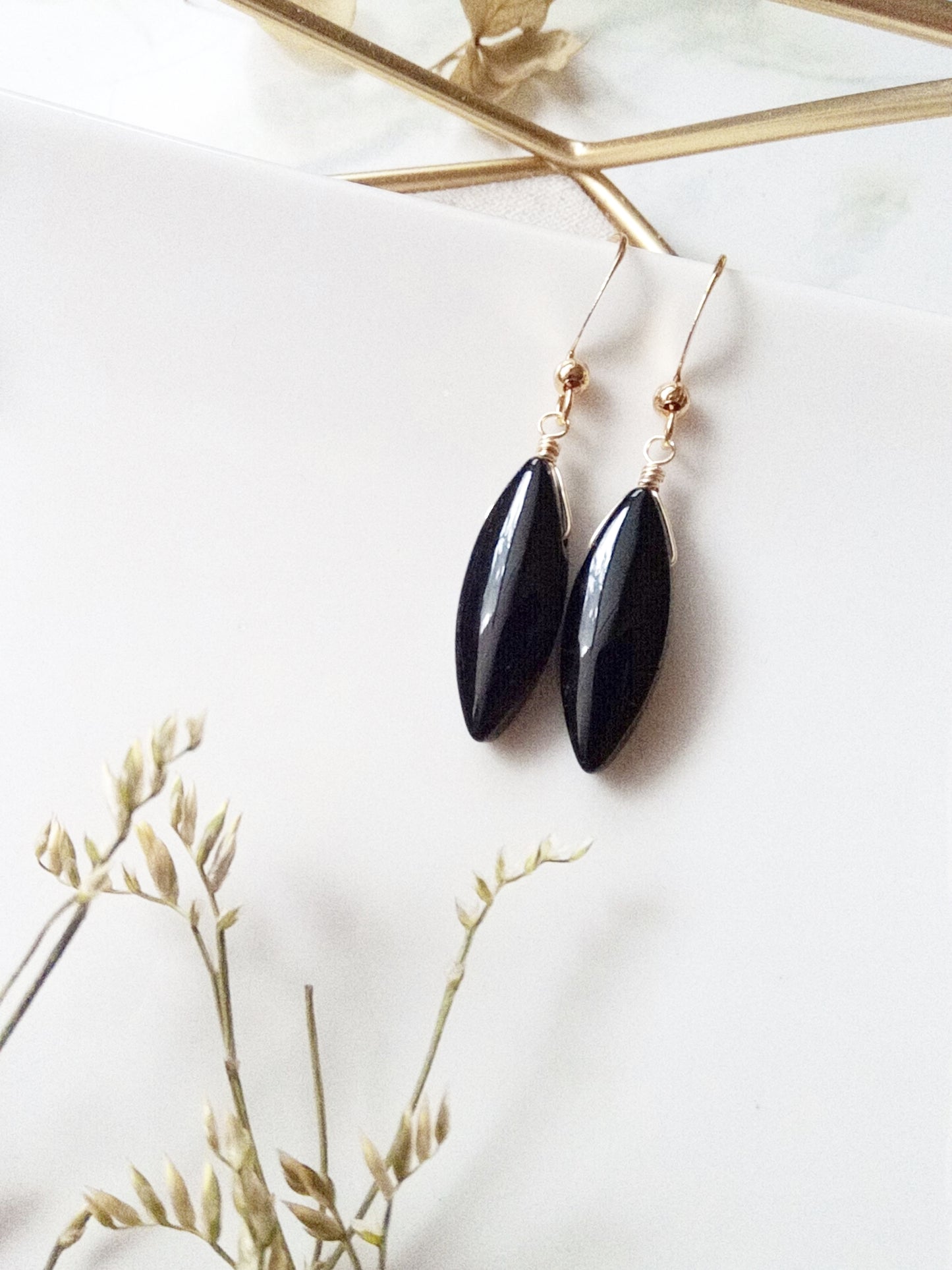 Black Tie Event Gold Filled Earrings E140015