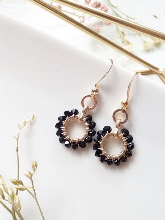 Black and Gold Filled Earrings E140067