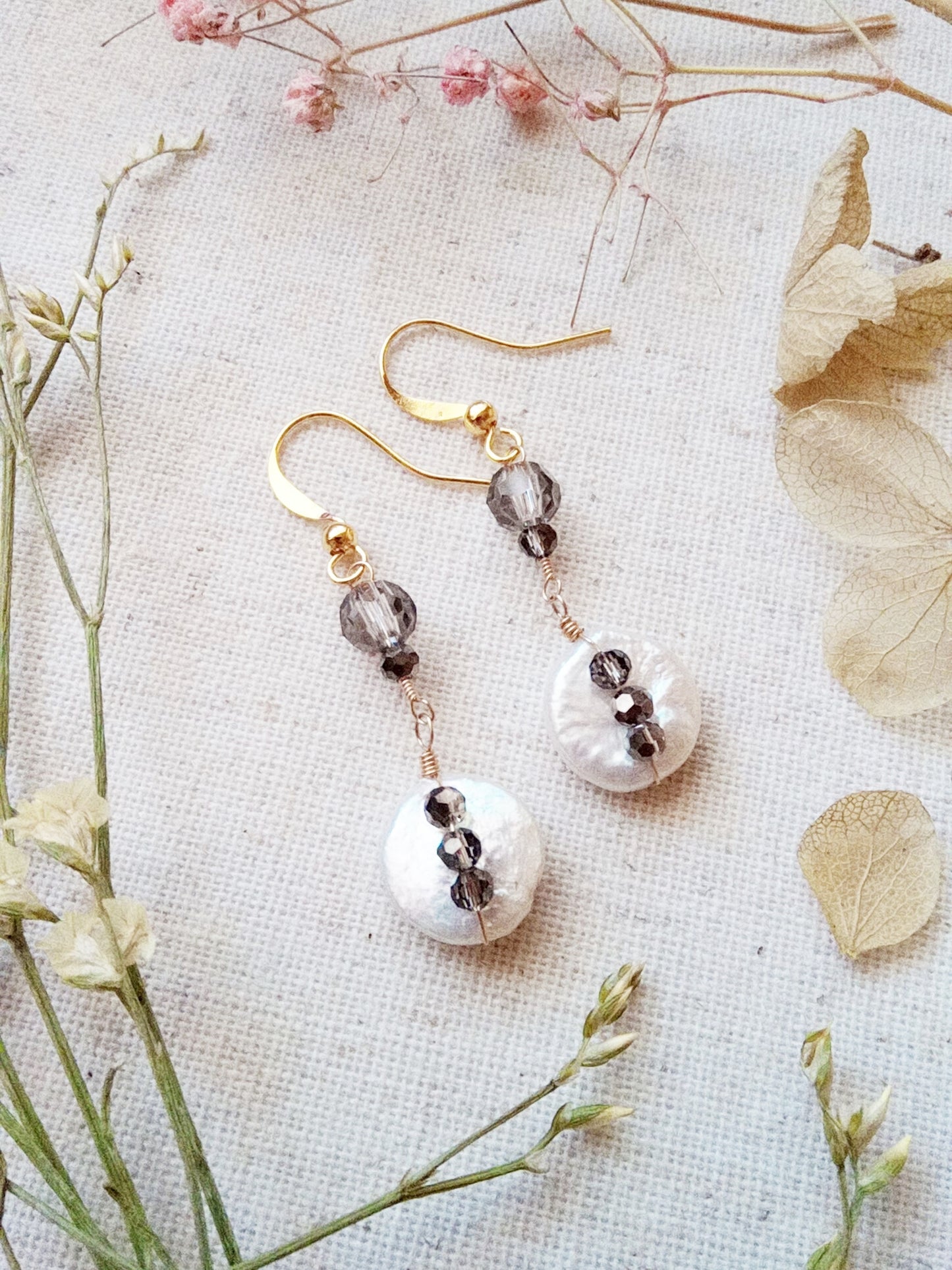 Baroque Pearl Gold Filled Earrings E140039