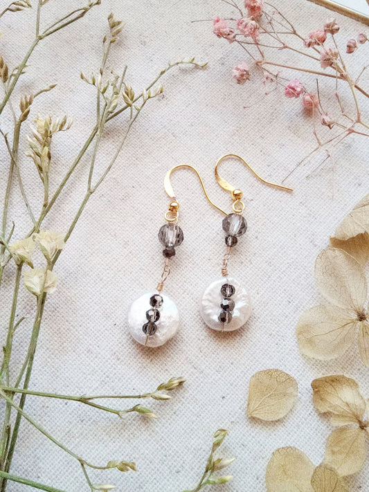 Baroque Pearl Gold Filled Earrings E140039