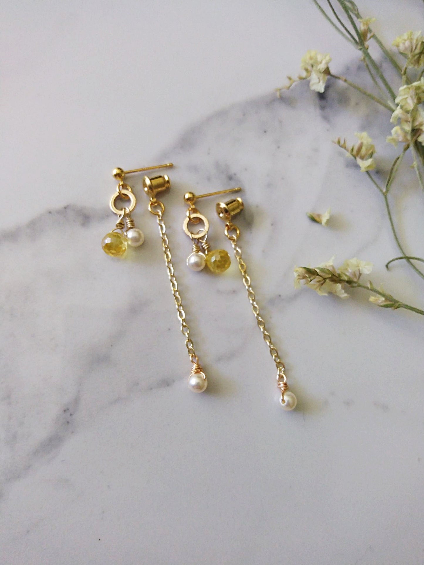 Lemon Drop Gold Filled Earrings E140035
