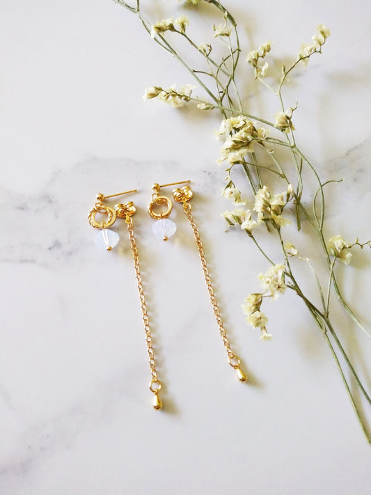 Austrian Opal Crystal Gold Filled Earrings E140106
